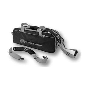 바이스 클리어 탑 3 볼 롤러 볼링백 - 블랙/실버