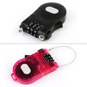 휴대용 자물쇠 와이어 긴 다이얼 번호 잠금장치 다이얼자물쇠 비밀번호 보조키 잠금