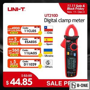 UNI-T 클램프 미터 디지털 UT210E AC 전류 미니 멀티 True RMS 펜치 자동 범위