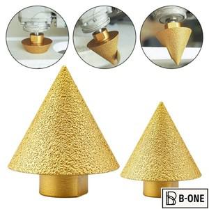 나사 다이아몬드 베벨링 모따기 비트, 콘 펀칭 확장 드릴 그라인딩 휠, 조각 연마, M10, 38mm, 50mm