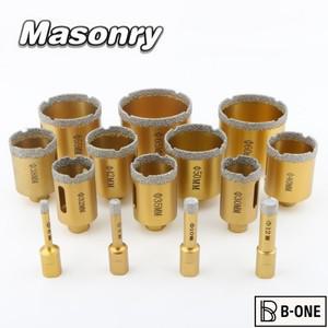 브레이징 건식 다이아몬드 구멍 톱 비트 세트 M10 나사산 타일 세라믹 대리석 화강암 톱, 홈 DIY 도구 정원