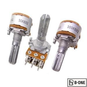 100% 새로운 일본 1pcs ALPS RK163 B10KX2 오디오 듀얼 유닛 회전식 전위차계 6 핀 20mm 샤프트 10k 50k