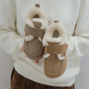 SOVO 코지 벨크로 퍼단화 1cm