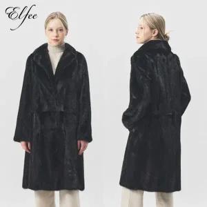 [NS홈쇼핑]진도엘페 풀스킨 휘메일 밍크 롱코트 블랙(EC13)[35620509]