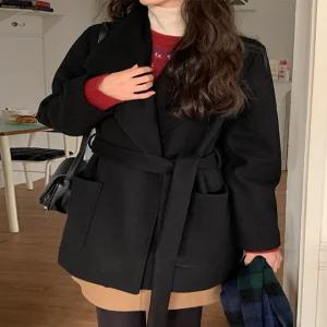 라피스 숄 카라 울 코트 85347 빅사이즈 여성의류