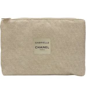 샤넬뷰티 가브리엘 3포켓 베이지색상 반짝이 파우치
