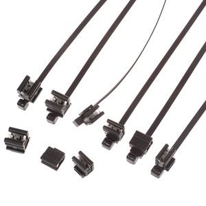 10pcs 5x200mm 자동차 시트 금속 케이블 파이프 라인 고정 자리 차량 선 루프 창 플라스틱 지퍼 와이어 하