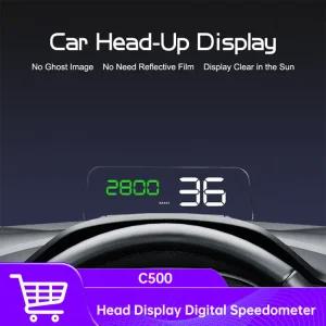 프로젝터 C500 액세서리 ob/gps 디스플 EOBD 앞 유리 hud 모든 디지털 에 자동 속도계 차 업