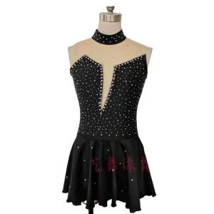 리듬체조 무용 블랙 무대복 대회 피겨복 피겨드레스