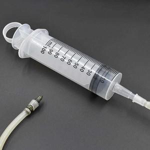 바이크 오토바이  브레이크 호스 공기 블리딩 도구 유압 유체 펌프 켈리퍼 수리 진공 인젝터 1 세트 100ml