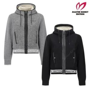 MASTER BUNNY 여성 덤블 믹스 패딩 후드 집업 가디건 21-E4SD714