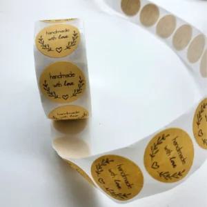 원형 스티커 핸드메이드 포장 원형스티커 롤스티커 씰스티커 크라프트