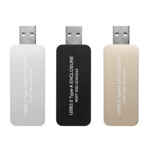 USB 3.0 ~ M.2 SSD 인클로저 USB3.0 NGFF B 키 하드 디스크 어댑터 + M SATA 2230 2242 ssd용 외장 모바일