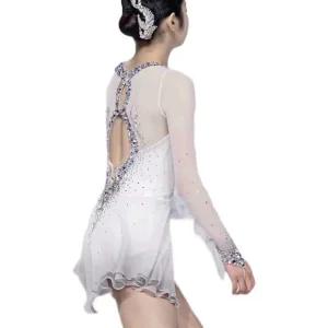 피겨 스케이팅 대회복 공연 드레스 화이트 의상 갈라쇼