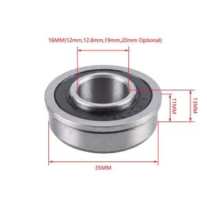 베어링 F6202 F6202RS F6202-16-2RS 13x35x11MM 플랜지 ABEC-1 소형 깊은 홈 가든 트롤리 볼 밀폐형 수레