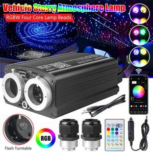 APC 트윙클 듀얼 포트 광섬유 스타 천장 키트 유성 효과 APP 자동차 루프 별 조명용 자동차 32W