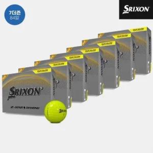 7더즌 84알던롭코리아 정품 스릭슨 Z스타9 다이아몬드 골프볼 남여공용 투어옐로우 3피스