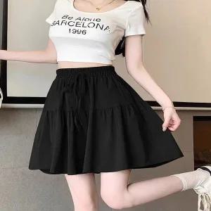 [하프클럽/]3컬러 치마반바지 허리밴딩 편한 캐주얼 스커트팬츠