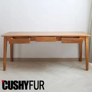 [쿠시퍼]천연고무나무 1800 서재 원목책상 (CI-180)