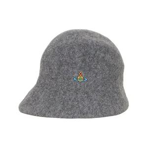 [비비안웨스트우드] 25FW 여성 크로쉐 자수 로고 울 버킷햇 8102002K K006J P401