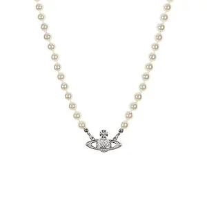 [비비안웨스트우드] 25FW 미니 펄 바스 목걸이 실버 63010100 02P104