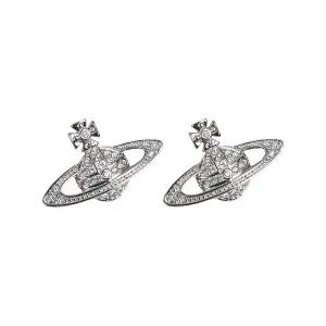 [비비안웨스트우드] 25FW 여성 미니 바스 릴리프 귀걸이 실버 62020033 02P116