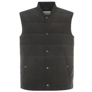 [오스틴리드]그레이 코듀로이 다운 퀼팅 베스트-AJJ22401