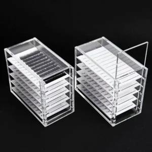 (타입 5단)아크릴 속눈썹 정리함 보관함 5단 수납 케이스 거치대 미용실 수납 래쉬박스 연장 거치대 케이스