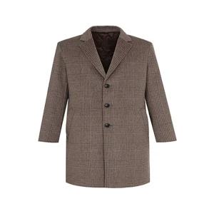 [보스트로]베이지 캐시미어혼방 체크 핸드메이드 코트-M1OC2404