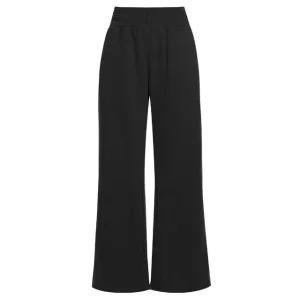 여성 솔리드 부츠컷 트레이닝 코튼 밴딩 팬츠 DAI-WPT-1086-블랙