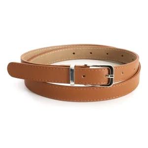 사각 은장버클 여성 허리띠 청바지 정장바지 벨트 TU-WBT-0614-카멜