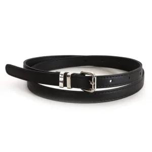 은장 버클 2 Loop 원피스 정장바지 가디건 슬림벨트 TU-WBT-0612-블랙