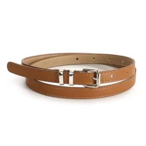 은장 버클 2 Loop 원피스 정장바지 가디건 슬림벨트 TU-WBT-0612-카멜