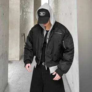 크롭 항공 점퍼