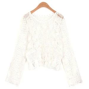 [샵엔]여성 크로셰 레이어드 에스닉 니트티 PIC-WKN-1323-베이지