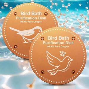 OICEME 조류 목욕 정화 디스크 외부의 순수 구리 겨울 태양광 발전 조류 목욕 히터 다이서 케이지 걸이 그릇 금속 워머 데크 난간 유리 콘크리트 세라믹 돌 스탠드 야외 분수대