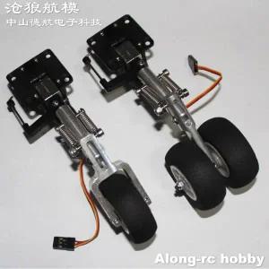 RC 비행기 부품 105mm -165mm 코 개폐식 이중 스프링 무릎 랜딩 기어 EVA 휠 3-5kg 항공기 비행기 DIY 모델