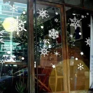 ( )크리스마스스티커 눈꽃스티커 겨울눈스티커 꽃 장식 스티커 눈모양 겨울눈 인테리어눈꽃 크리스마스눈