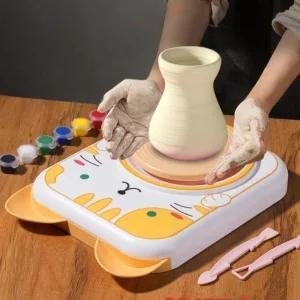 도자기 만들기 셀프 점토 키트 diy 기계 어린이 도예 페달 집에서