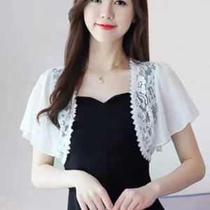 [라일리여성의류] Rly 원피스 쉬폰 볼레로 가디건 레이스볼레로