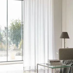 뷰하우스 소프트밀크 아일렛 쉬폰커튼 대형+커튼봉세트