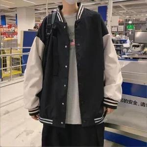 [라일리여성의류] Rly 남녀공용 야구점퍼 배색 과잠바 항공점퍼 봄 가을  43643781)