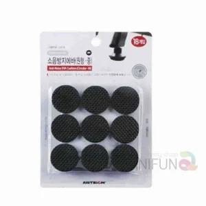 ( )퍼니 소음방지에바 블랙 18p 의자소음방지 의자발스티커 의자발커버