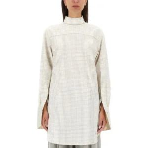 드리스반노튼 체크 패턴 하이넥 루즈 셔츠 010702 9247008