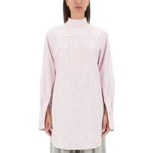 드리스반노튼 체크 패턴 하이넥 루즈핏 셔츠 010702 9247305