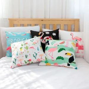 러프 소파 쿠션(솜포함) 45x45 러브플라밍고 4P 세트