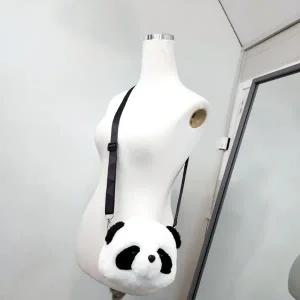 ( )미니 가방 팬더인형 얼굴 크로스백