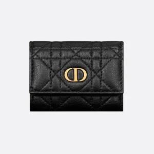 디올 Caro Veronia 지갑 블랙 가죽 S5251UWHC M900