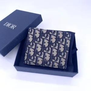 디올 남성 컴팩트 코인 반지갑 오블리크 베이지 블랙 2OBBC027YSE