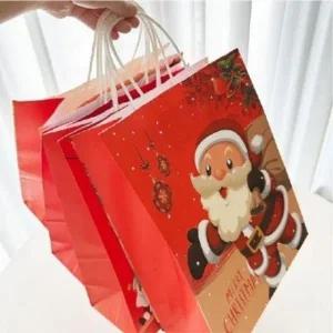 (디자인 GS002142 크리스마스종이가방 랜덤 1p)2024년 크리스마스종이가방 종이백 선물상자 쇼핑백 32x26